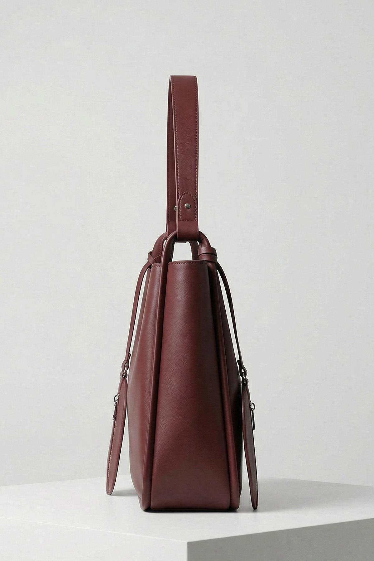 9226 Cüzdan Detay Çanta Bordo - 2