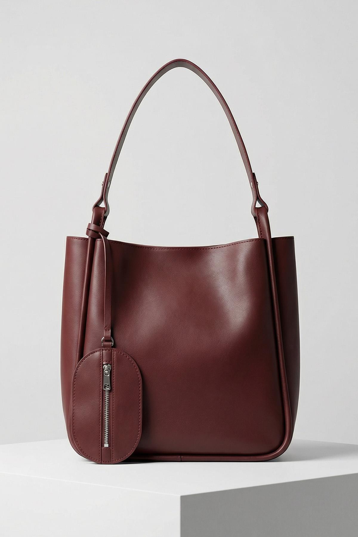 Bordo Cüzdan Detay Çanta 9226 - 3