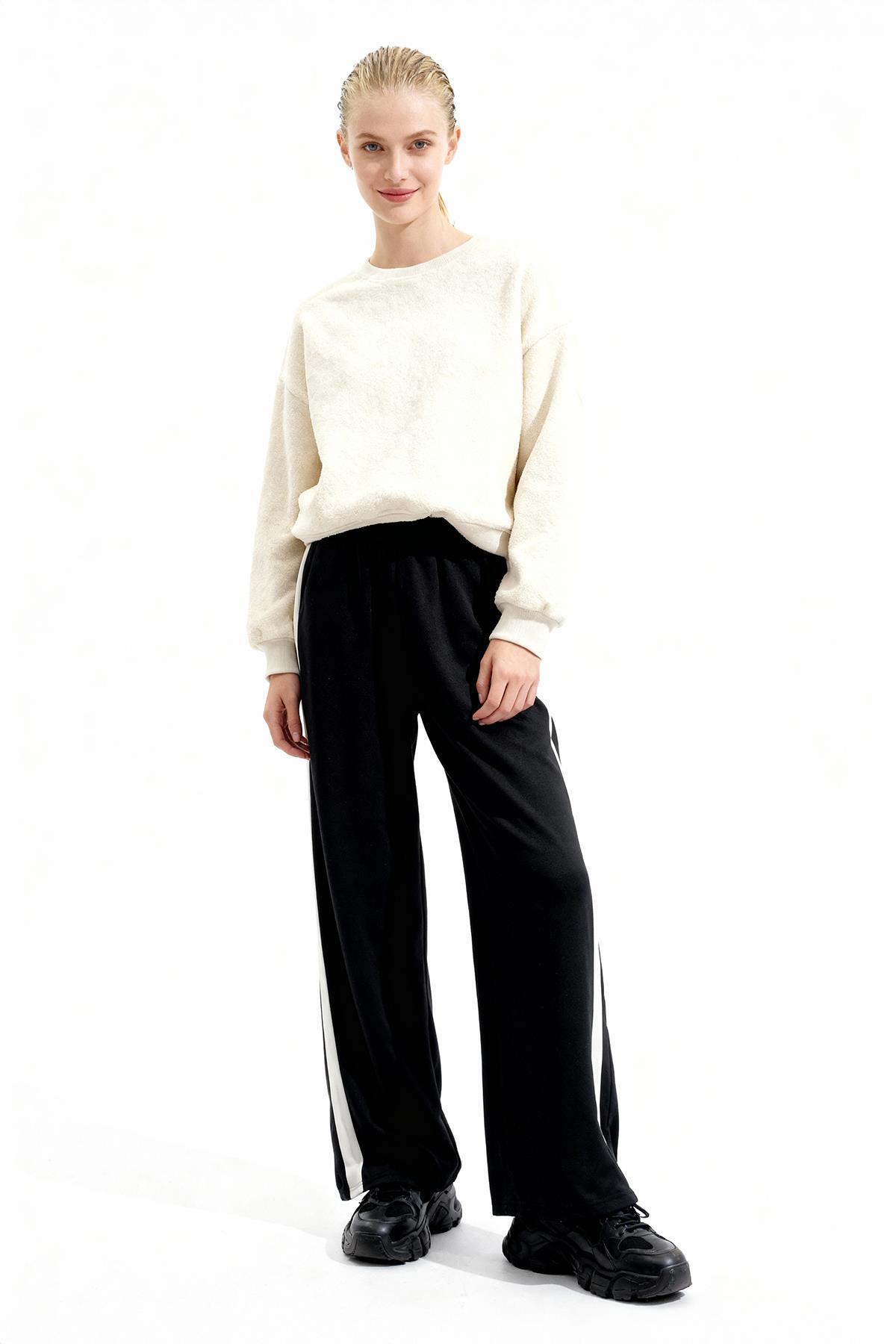 9226M Yanları Şeritli Eşofman Siyah - RAYS