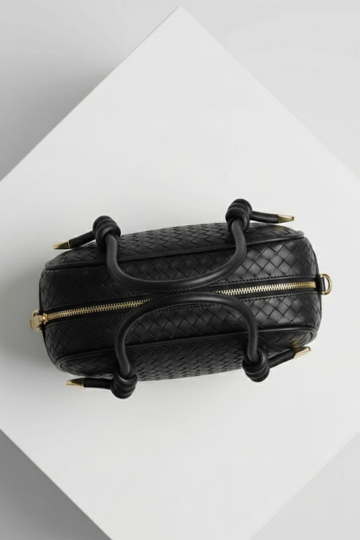 9228 Örgülü Omuz Çantası Siyah - 3