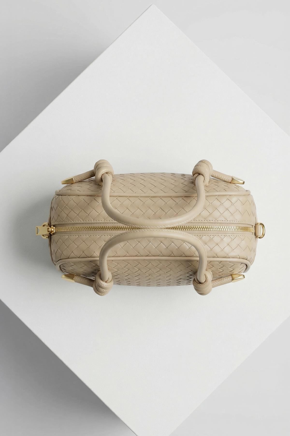 9228 Örgülü Omuz Çantası Vizon - RAYS (1)