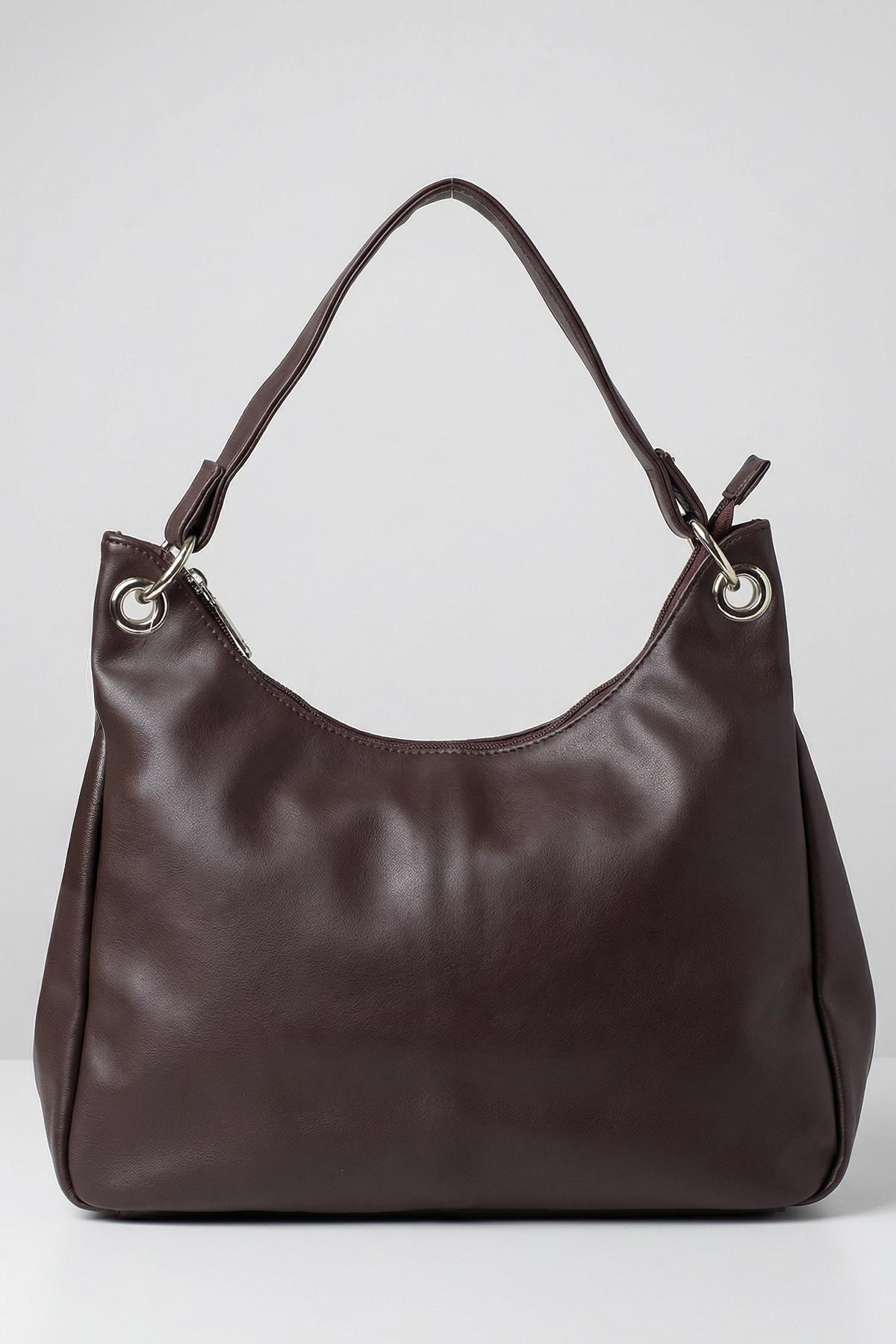 Acı Kahve Göz Detay Omuz Çantası 9229 - 1