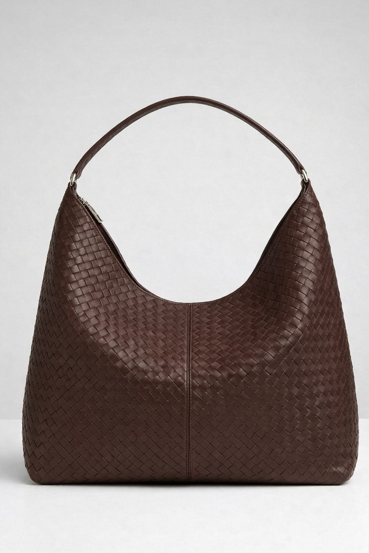 Acı Kahve Fermuarlı Örgülü Çanta 9230 - RAYS