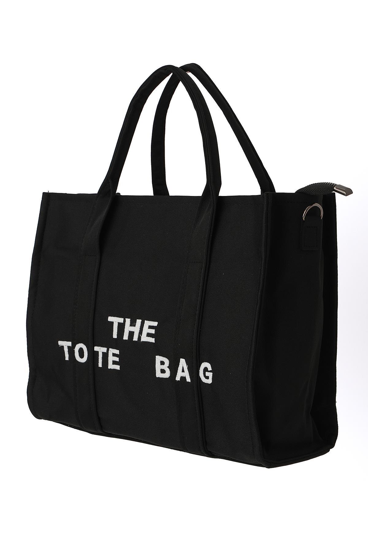 Siyah Yazı Baskılı Kol Çantası 9230 