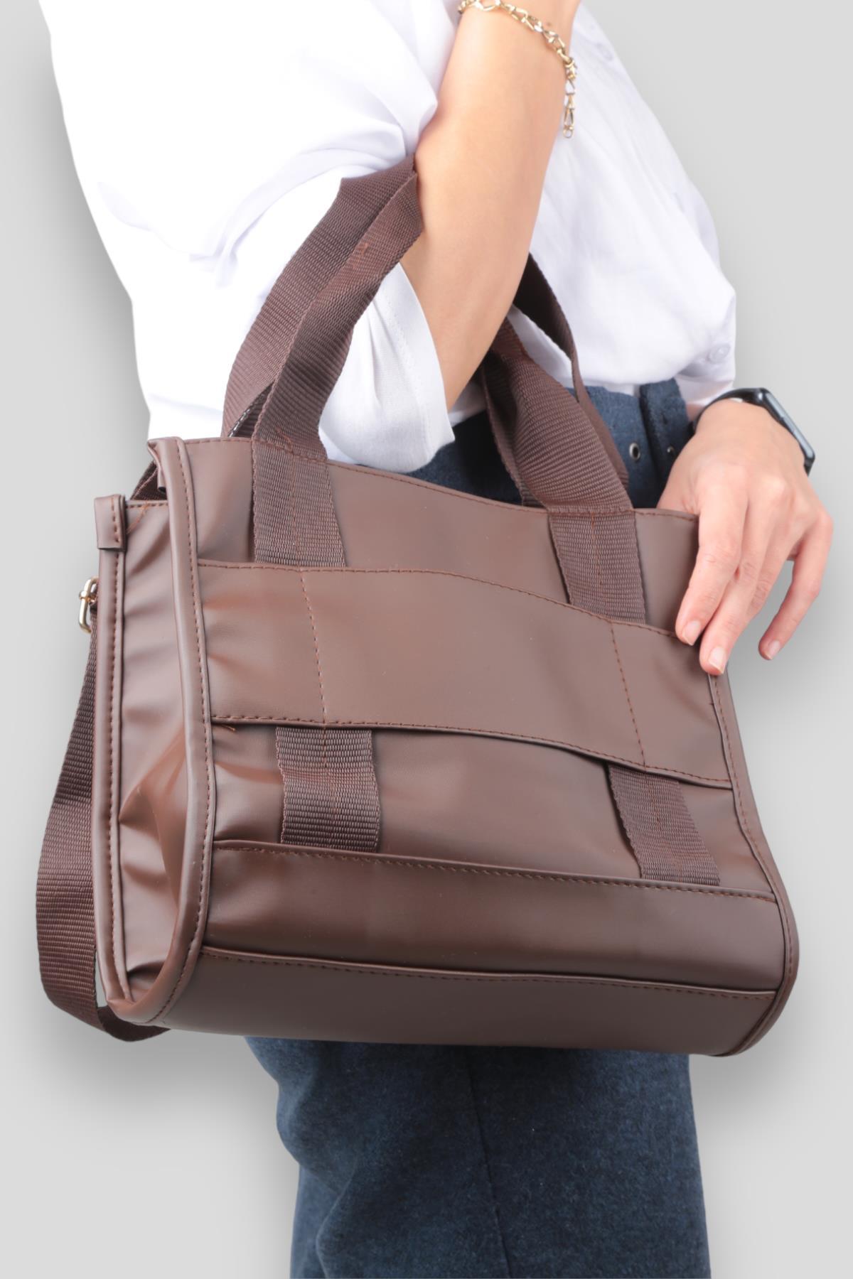 9246 Saten Çanta Kahve 