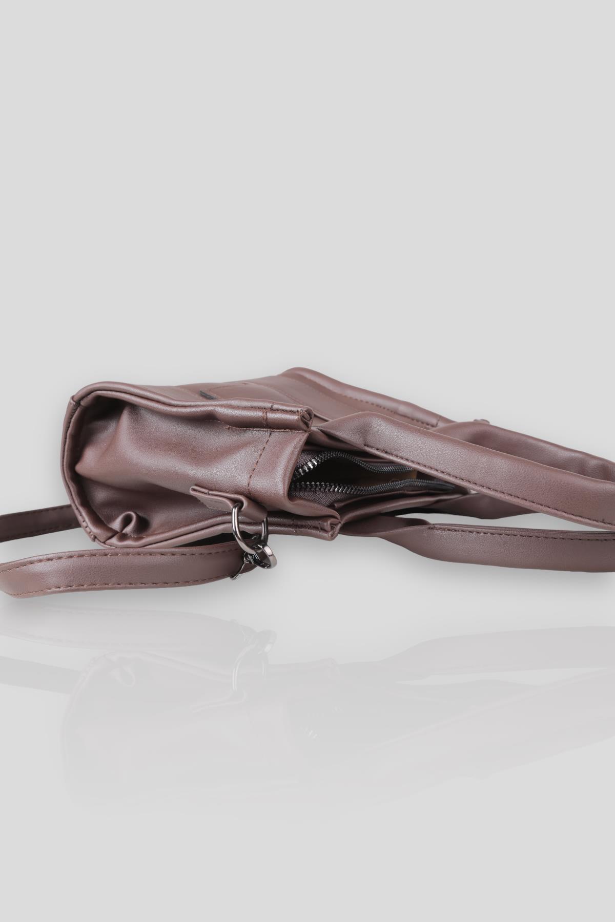 Kahve Small Tote Çanta 9280 - 6