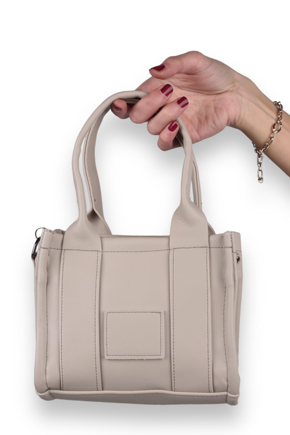 Krem Small Tote Çanta 9280 - 3