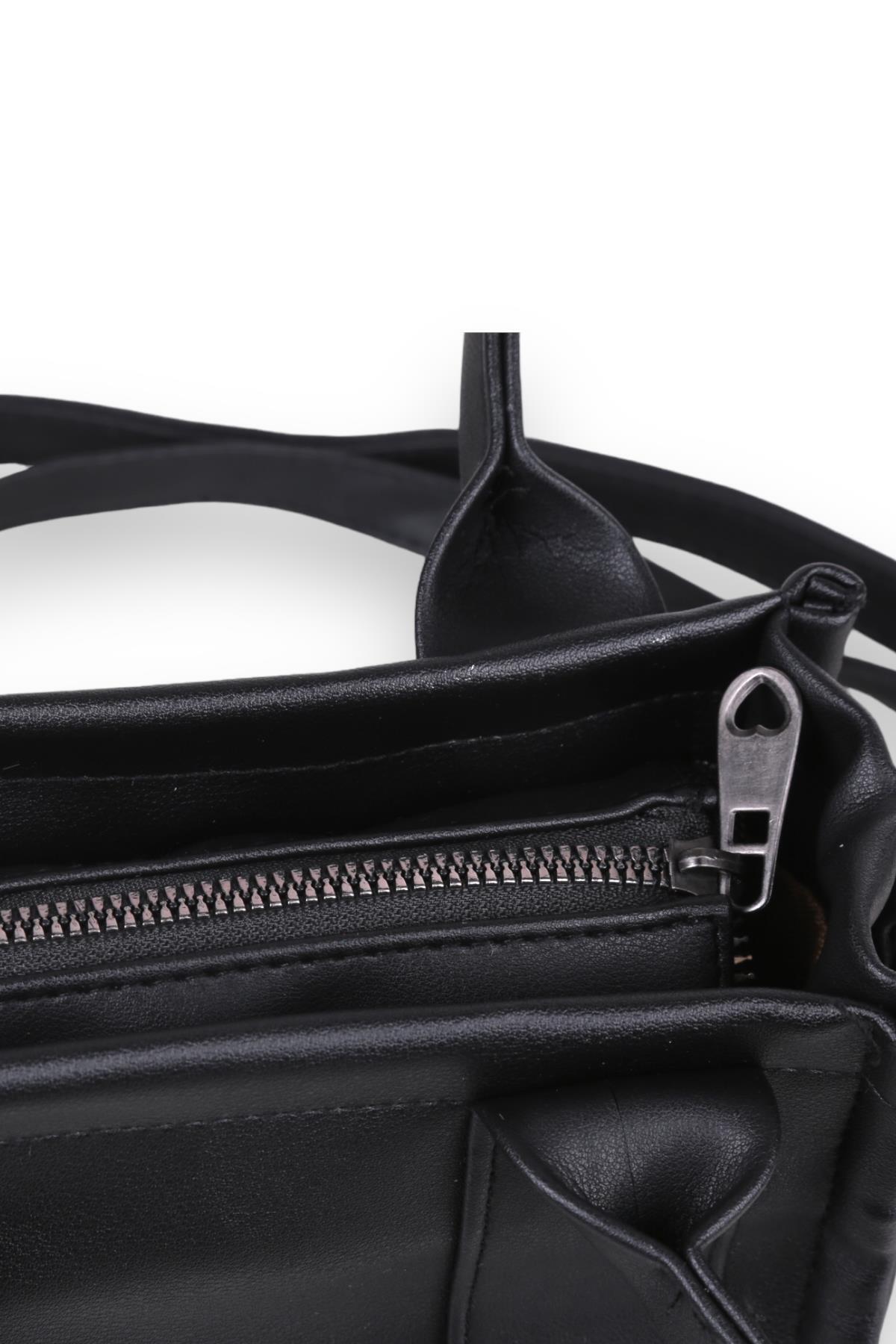 Siyah Small Tote Çanta 9280 - 5