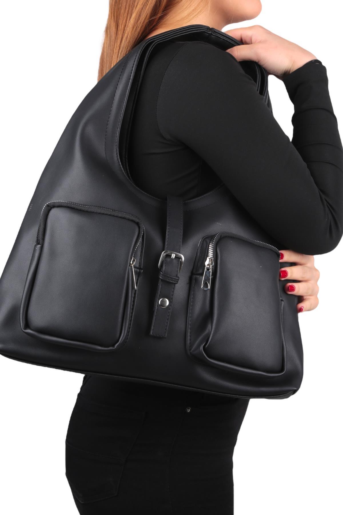 Siyah Oval Çanta 9286 