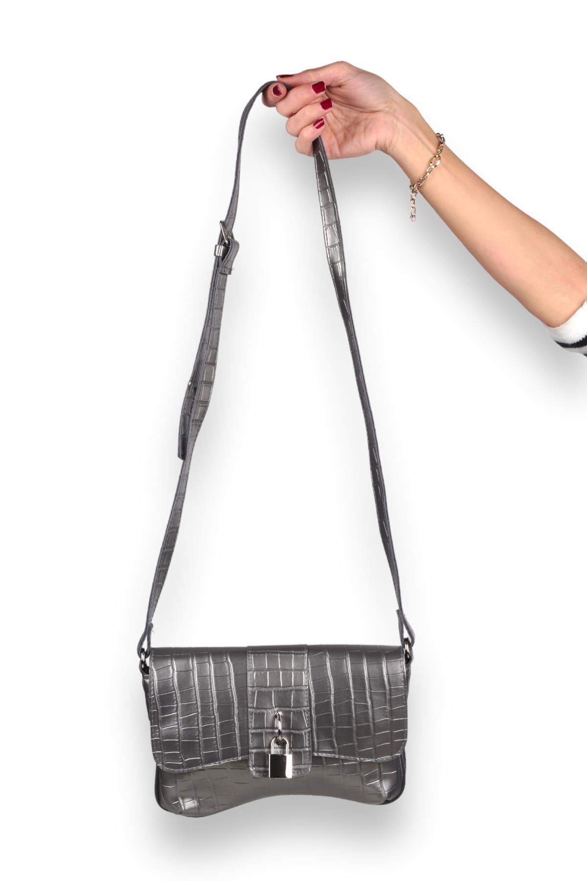 Gümüş Baget Kroko Çanta 9288 - 3