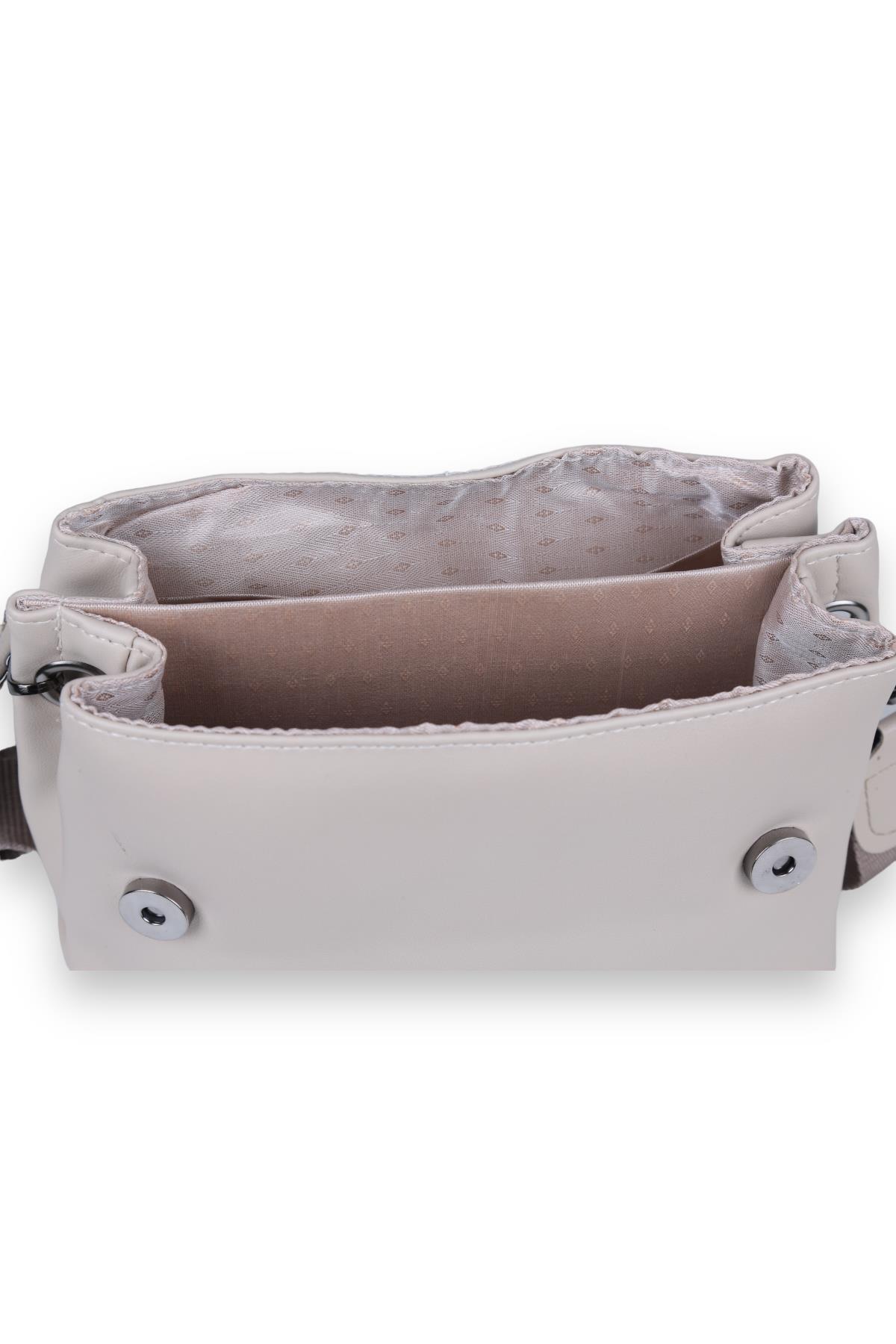 Bej Donna Klasik Model Çanta 9289 - 2