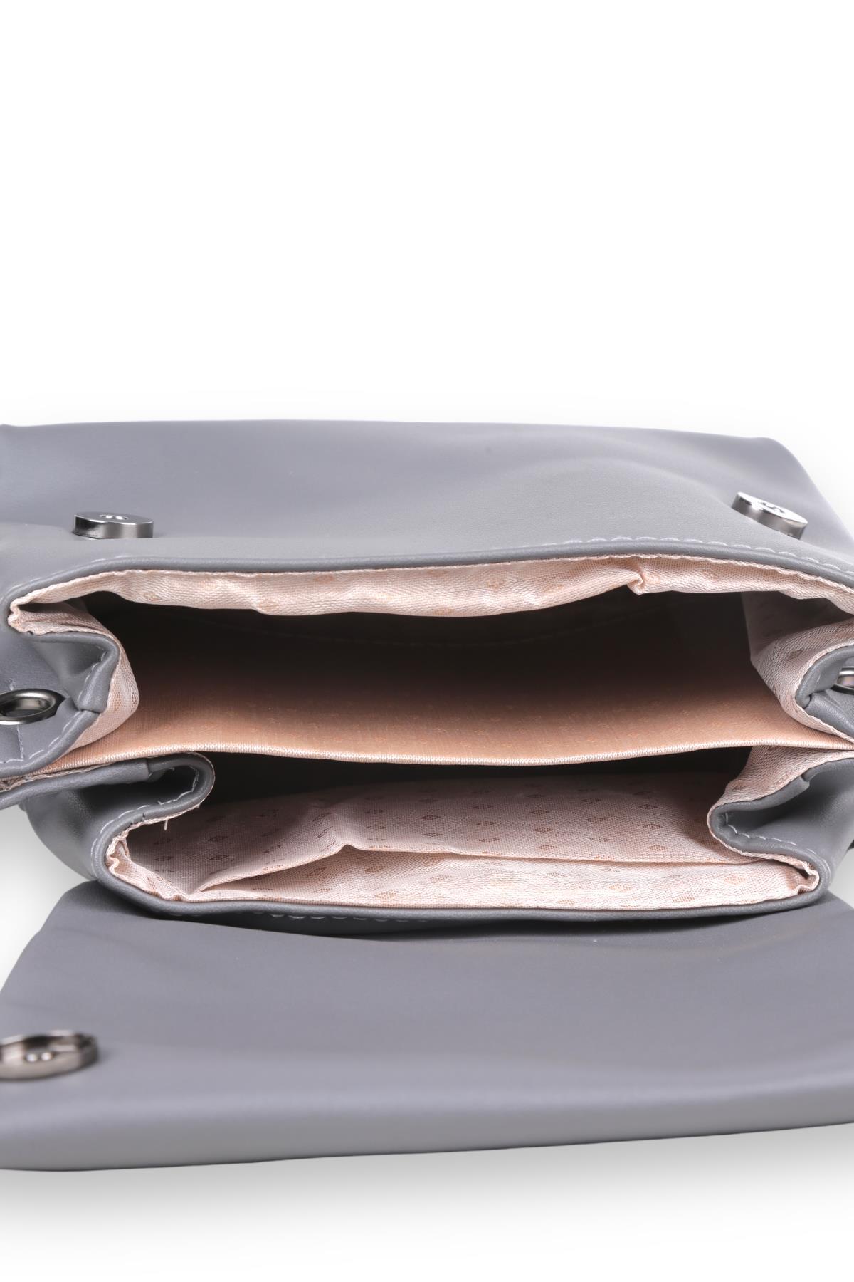 9289 Kapaklı Omuz Çantası Füme - 3