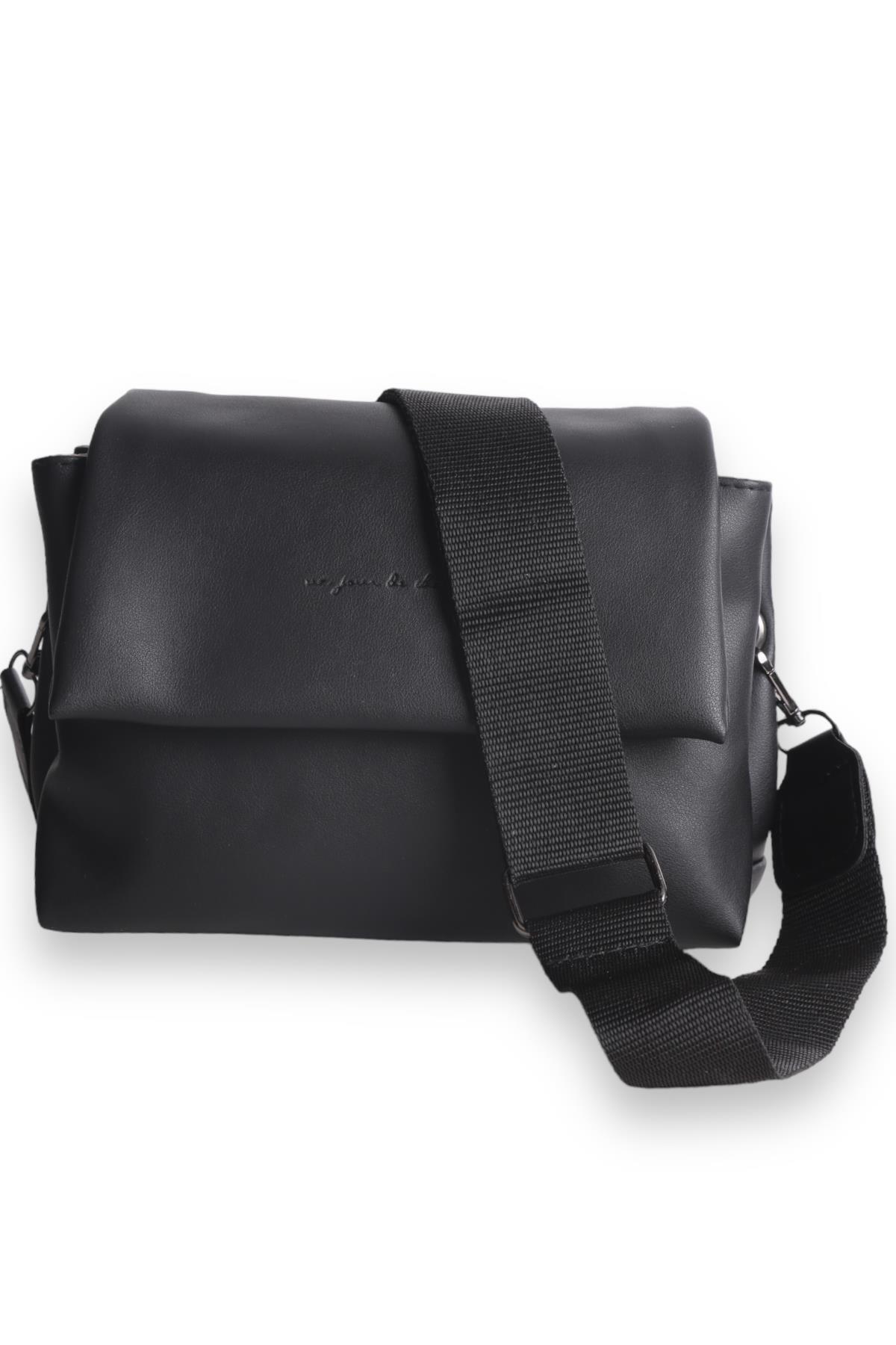 9289 Kapaklı Omuz Çantası Siyah - 3