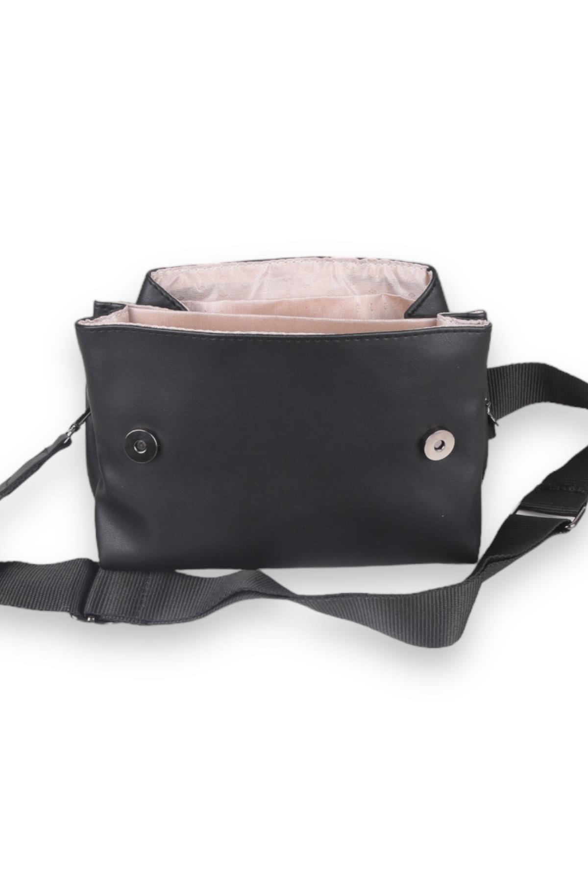 Siyah Donna Klasik Model Çanta 9289 - 5