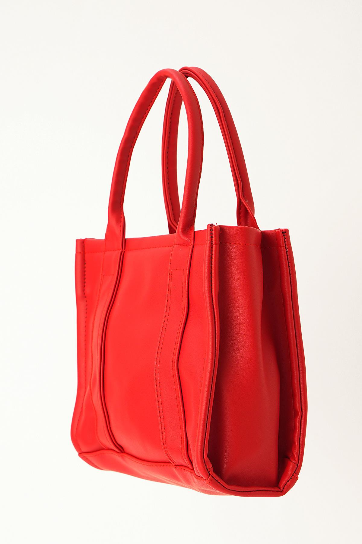 Kırmızı Fermuar Detay Çanta 9293 - 2