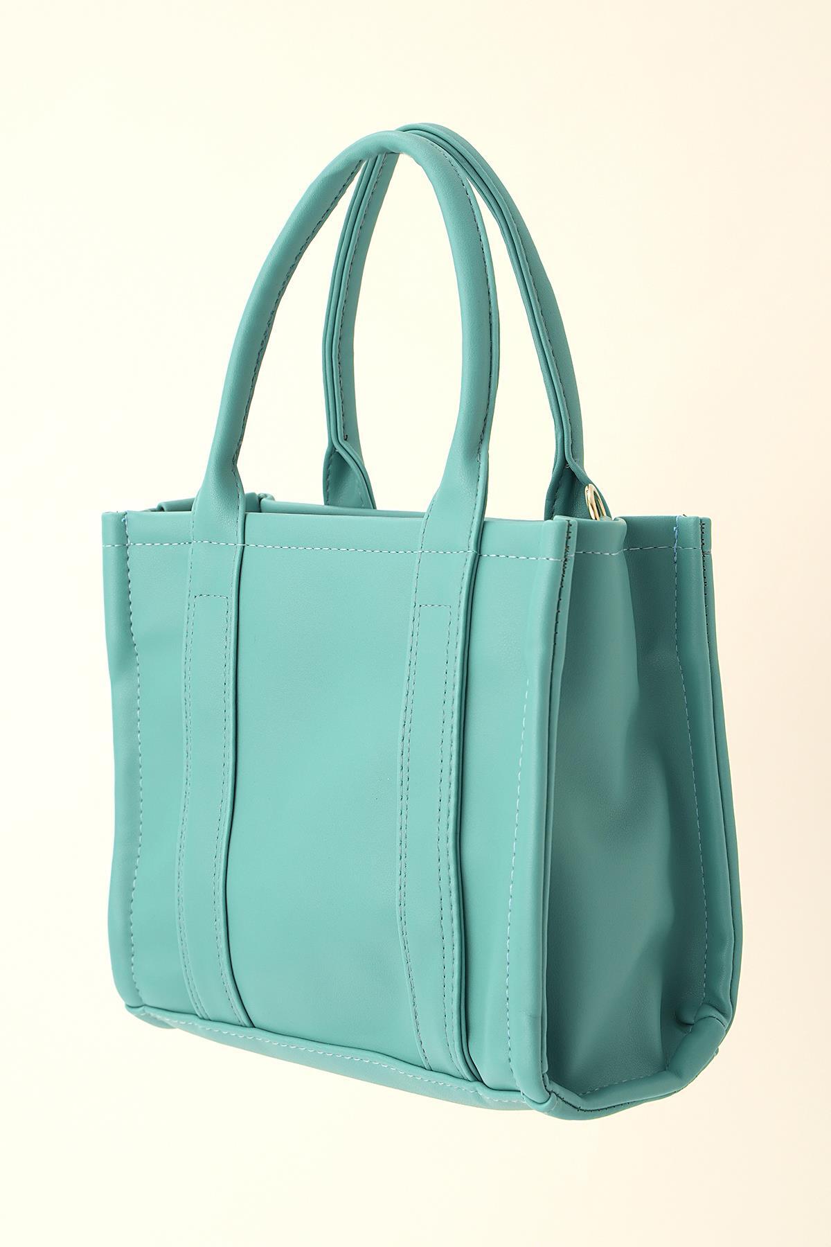 Turkuaz Fermuar Detay Çanta 9293 - 3