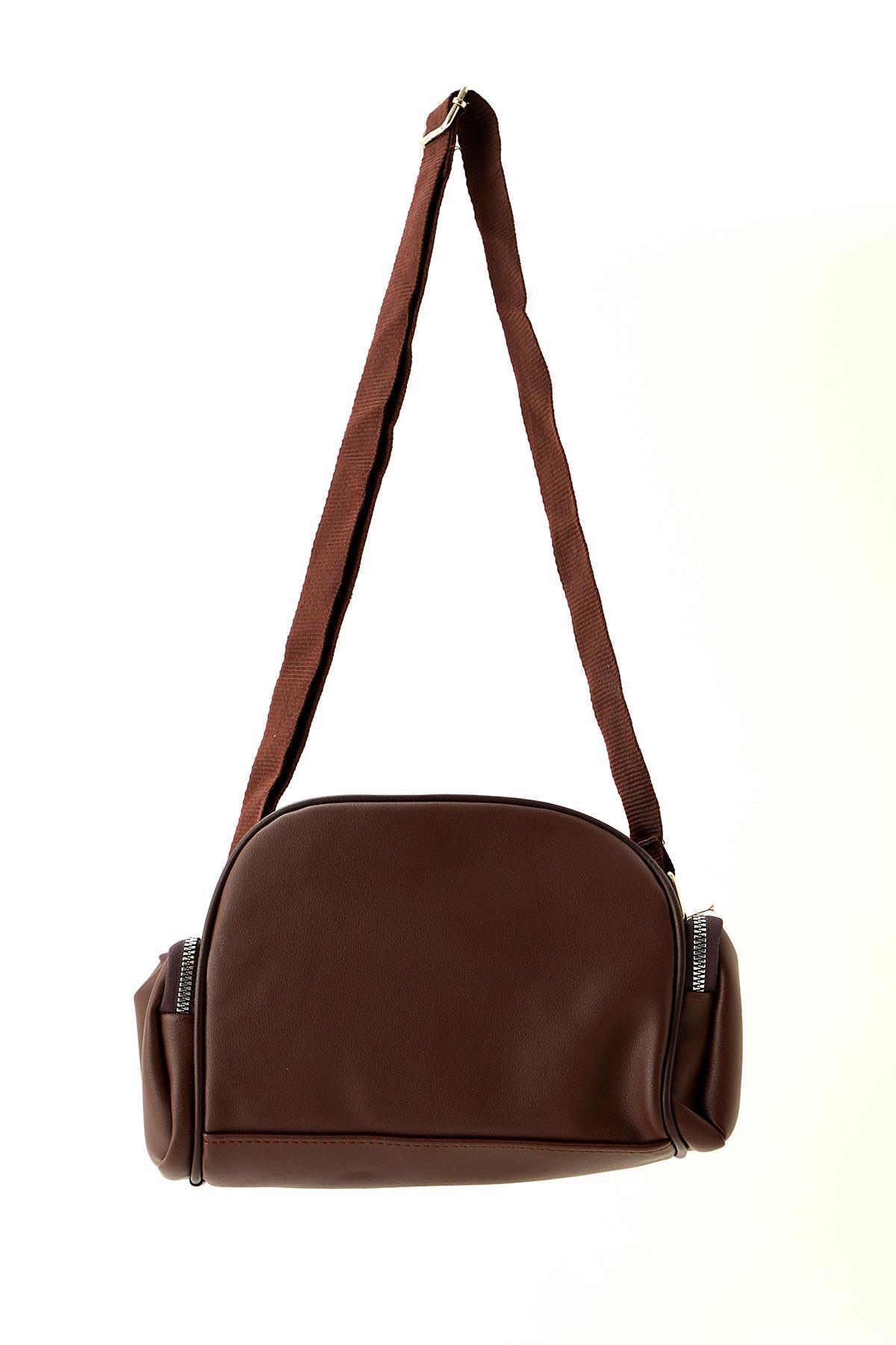 Kahve Yan Cep Detaylı Çanta 9297 - 2