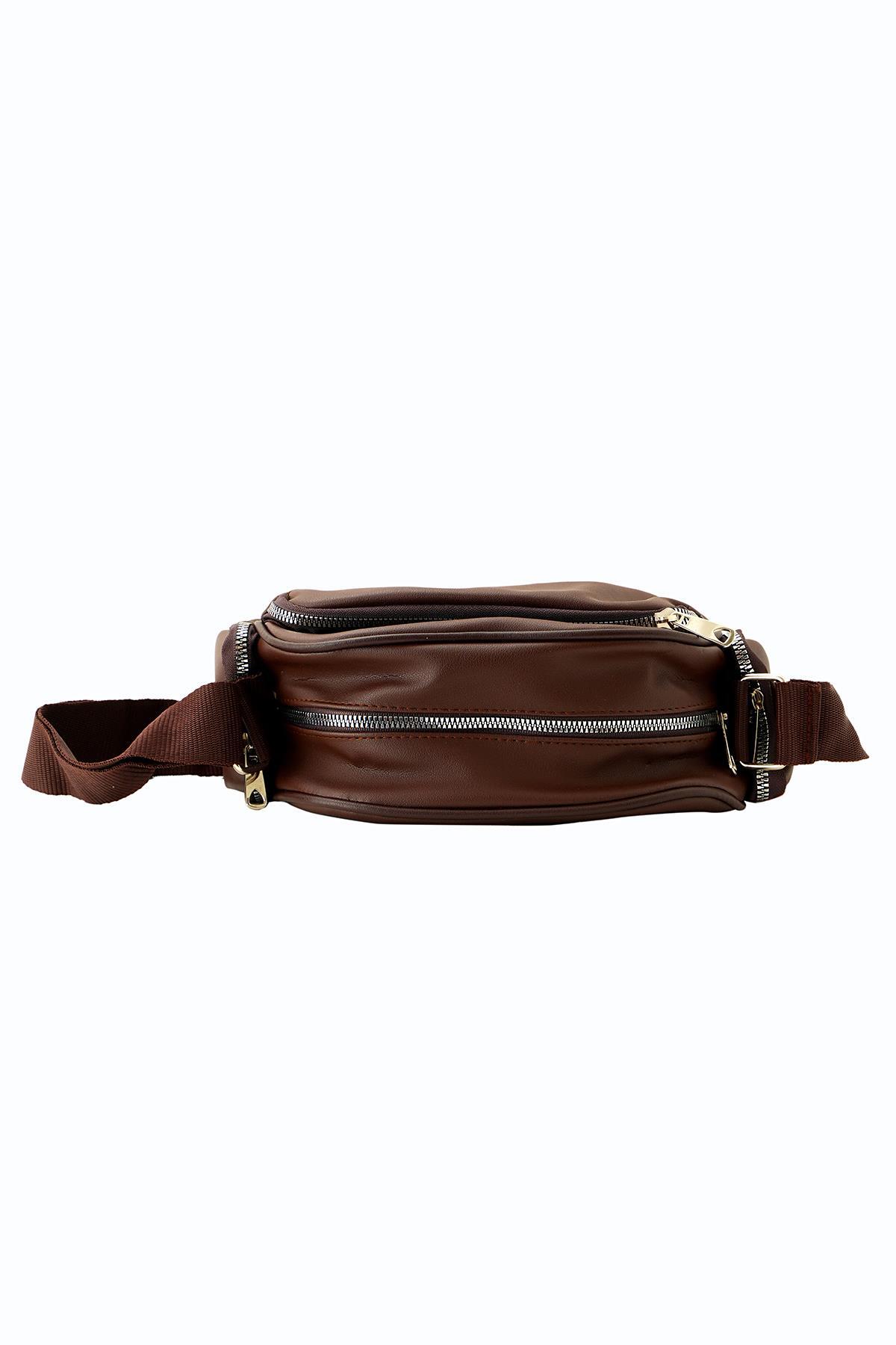 Kahve Yan Cep Detaylı Çanta 9297 - 3