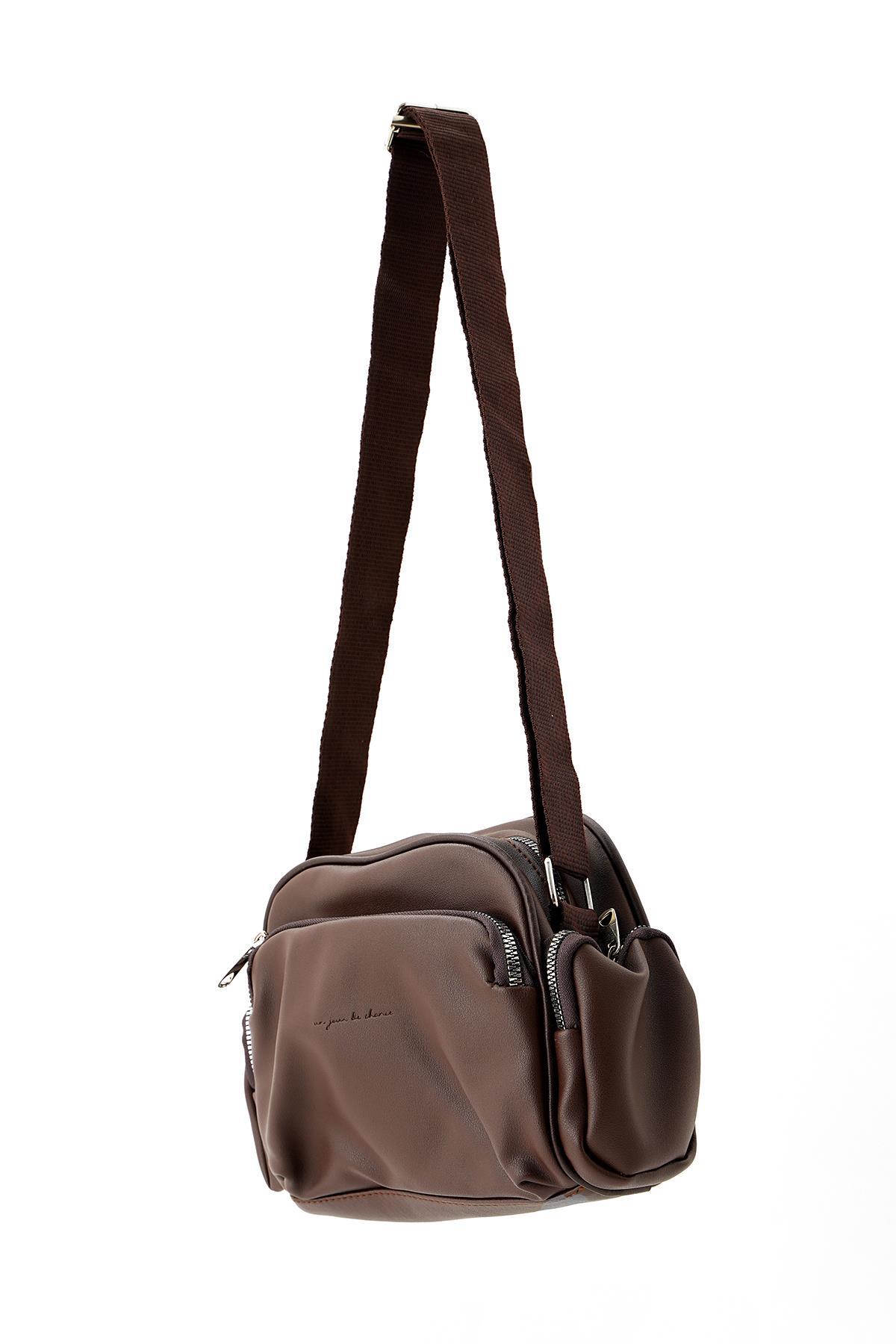Kahve Yan Cep Detaylı Çanta 9297 - 4