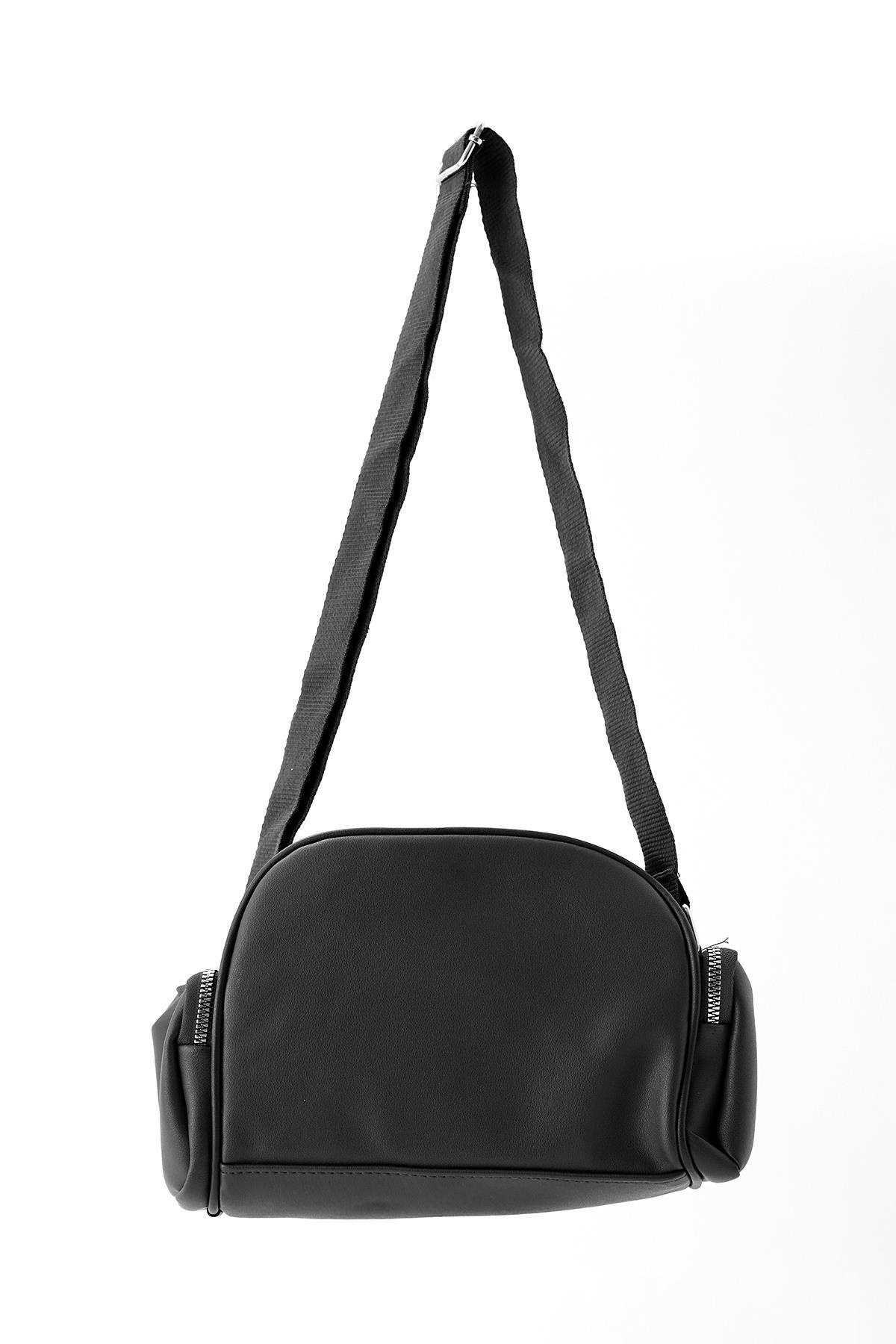 Siyah Yan Cep Detaylı Çanta 9297 - 2