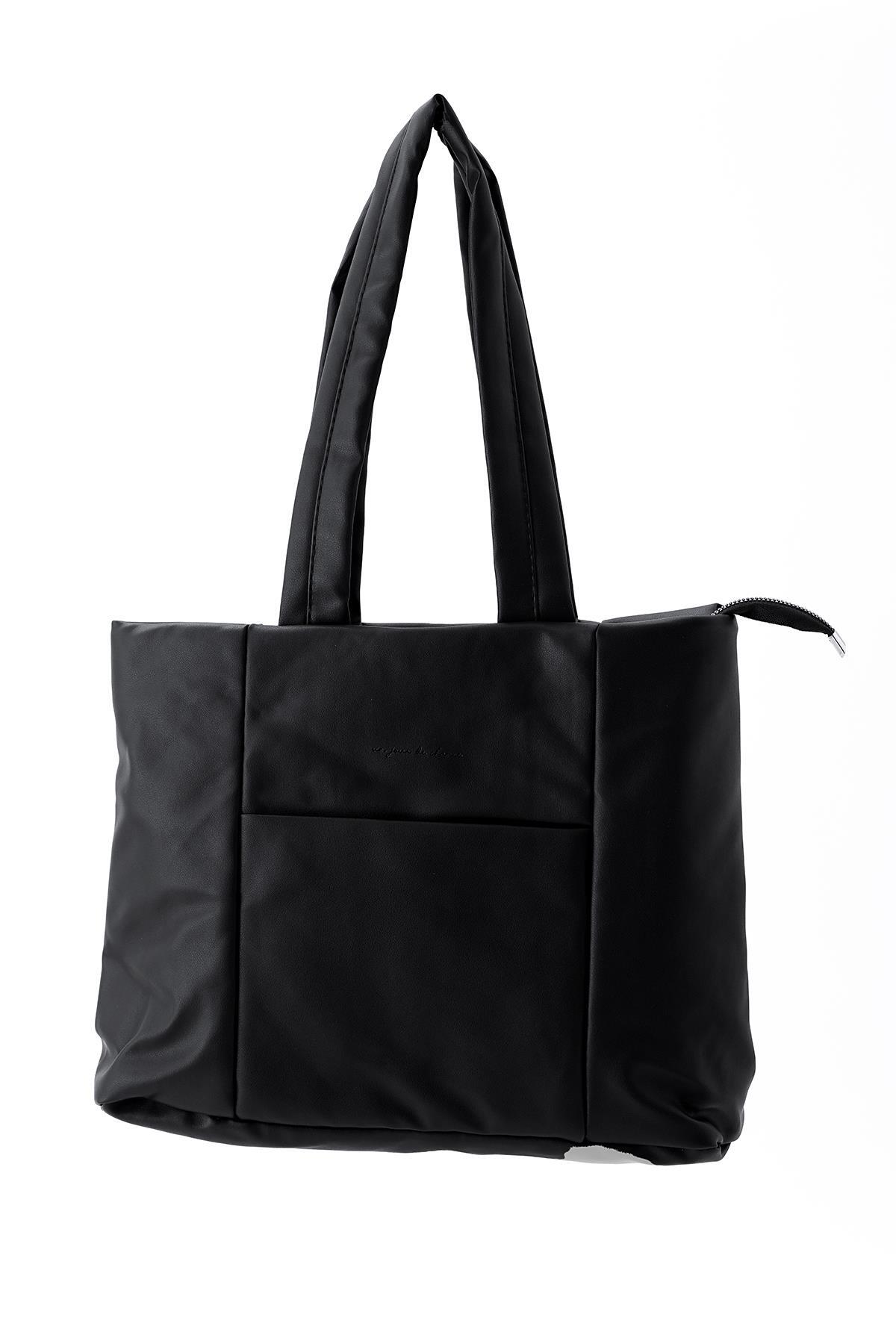 Siyah Deri Kol Çantası 9302 