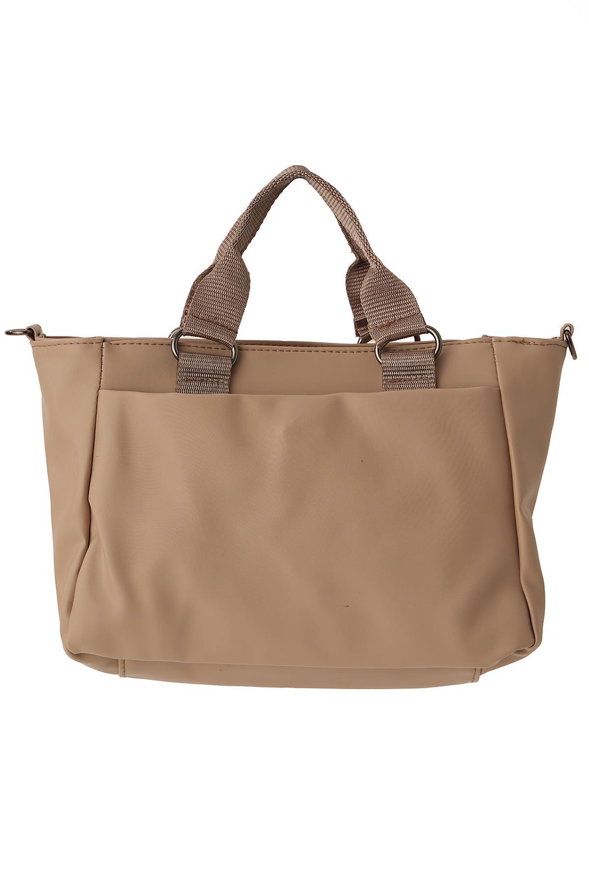 Bej Zımba Detay Çift Gözlü Çanta 9307 - 2