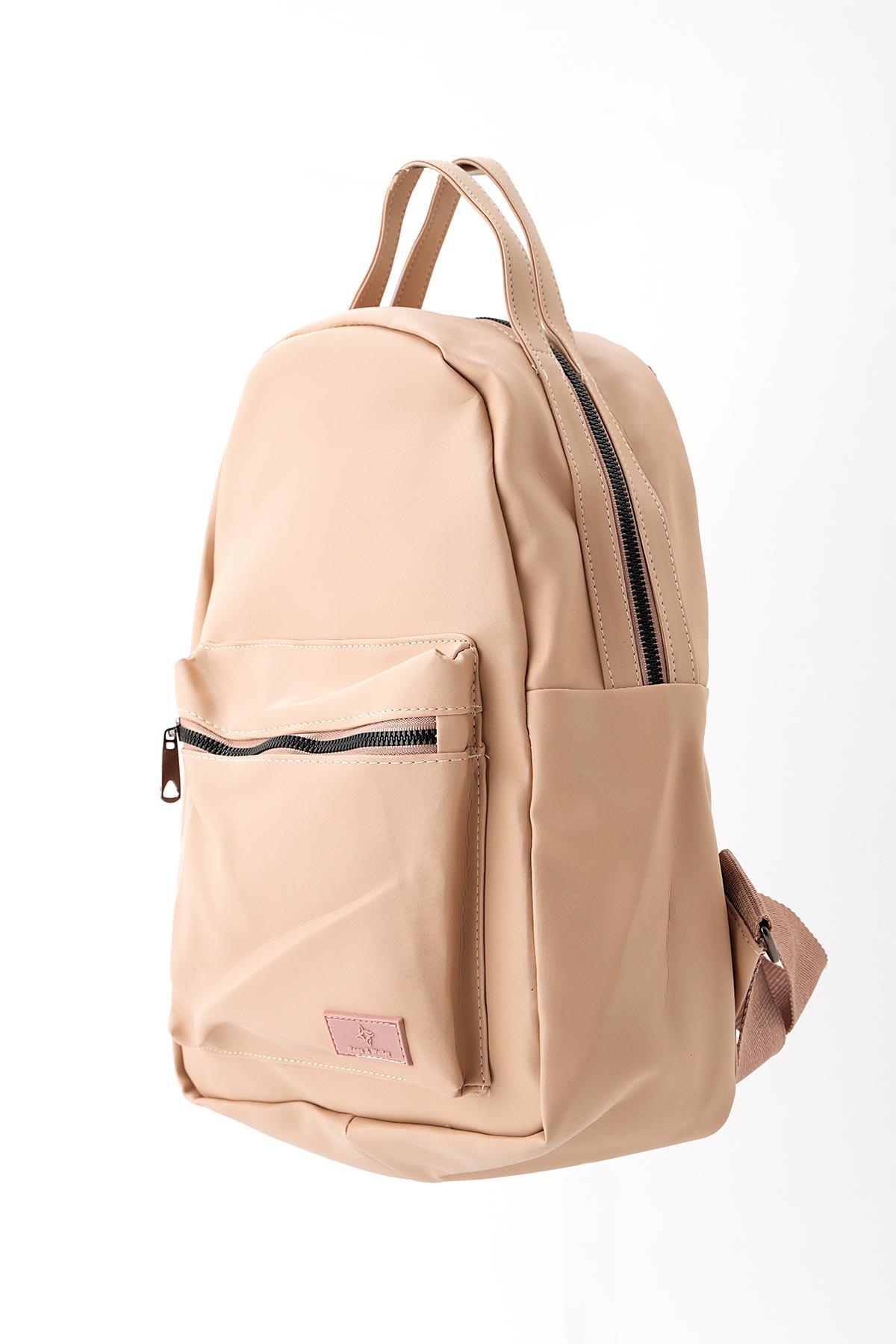 Bej Saten Sırt Çantası 9308 - 1