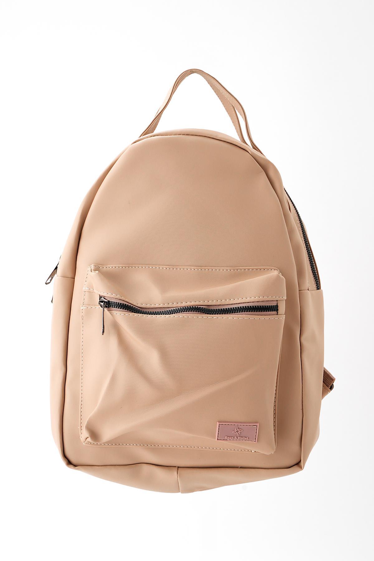 Bej Saten Sırt Çantası 9308 - 2