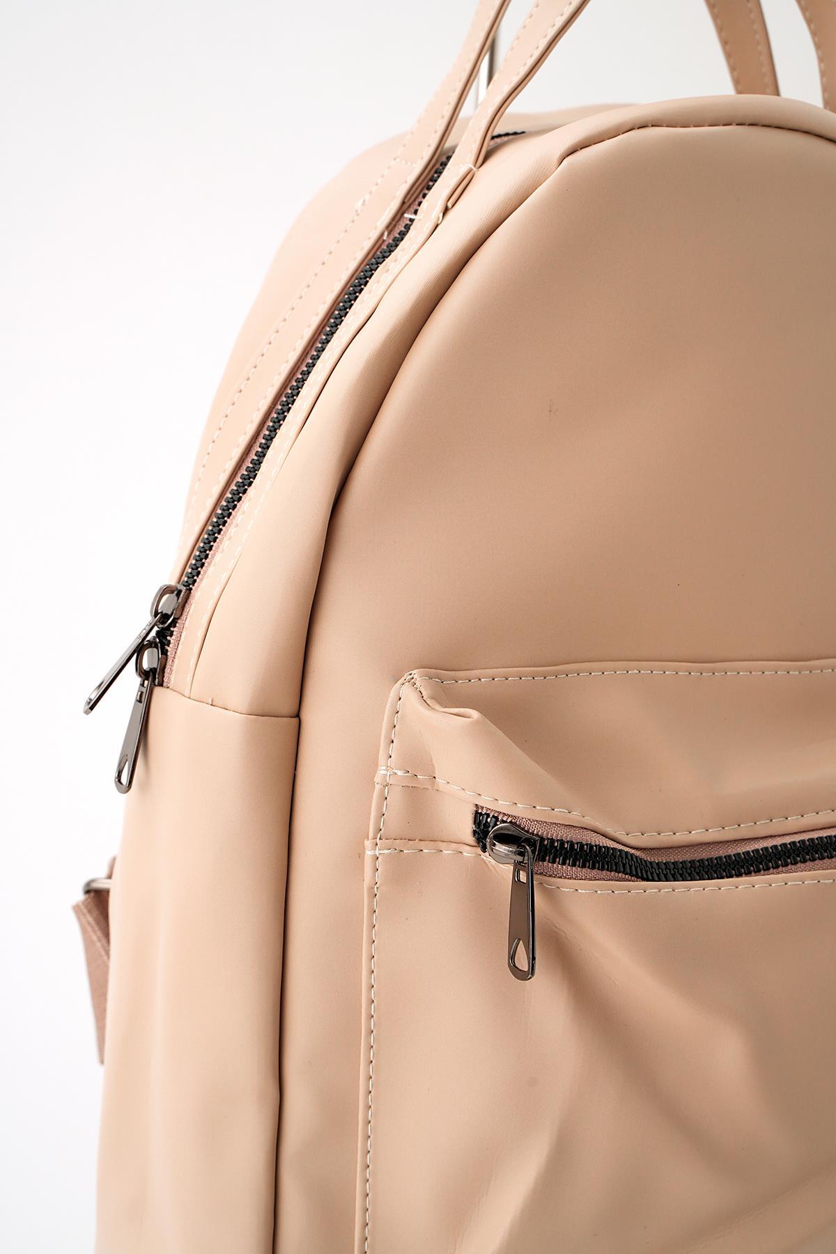 Bej Saten Sırt Çantası 9308 - 3