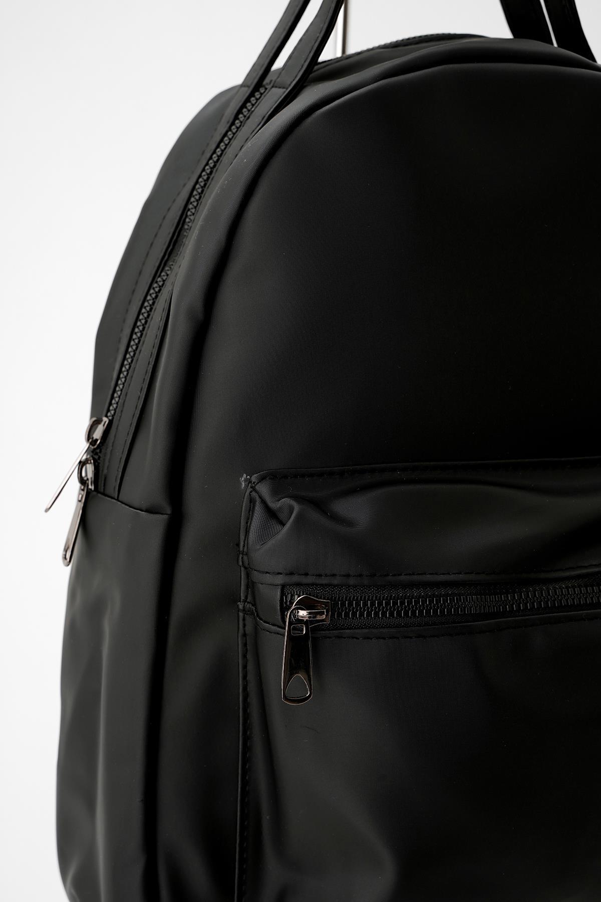 9308 Fermuarlı Sırt Çantası Siyah - 1