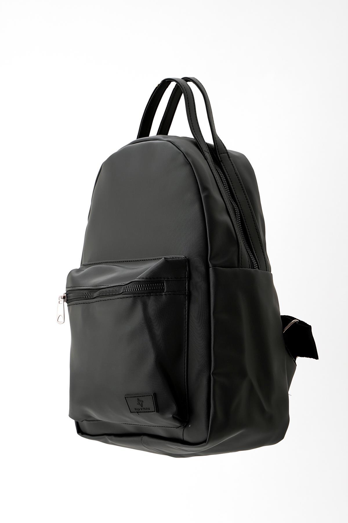 Siyah Saten Sırt Çantası 9308 - 3