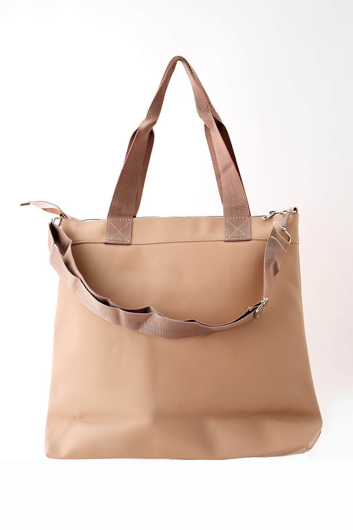 9311 Ön Cepli Kol Çantası Bej - 3