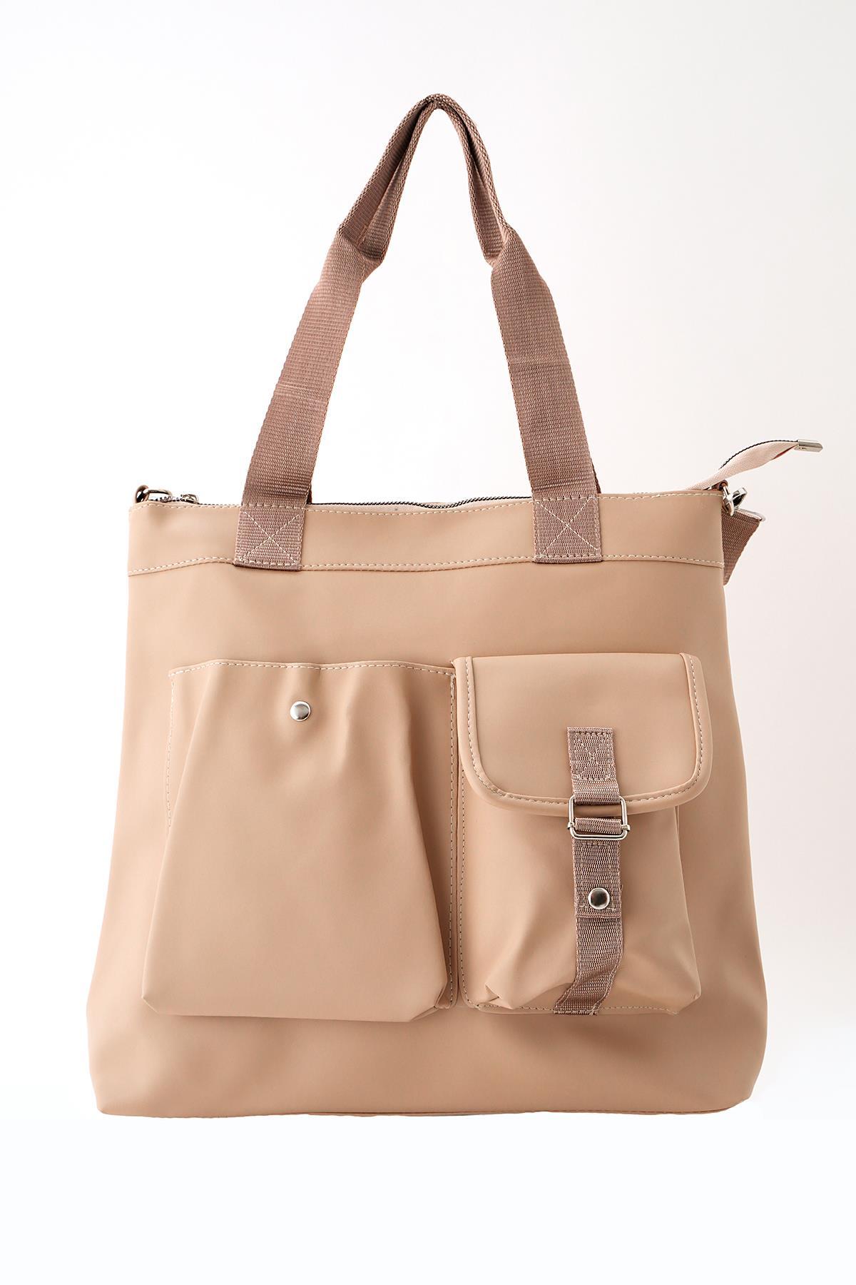 Bej Ön Cepli Kol Çantası 9311 