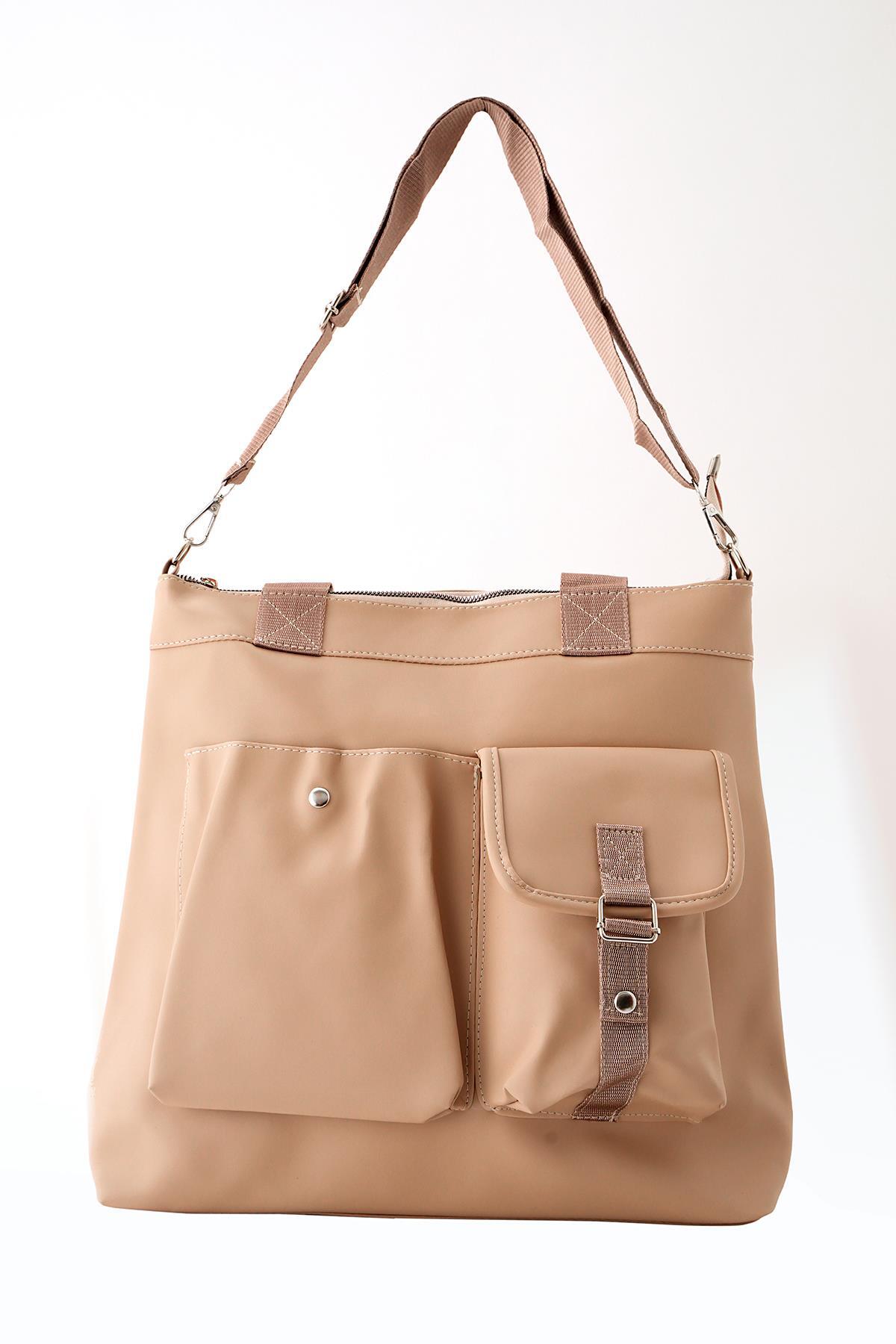 Bej Ön Cepli Kol Çantası 9311 - 4