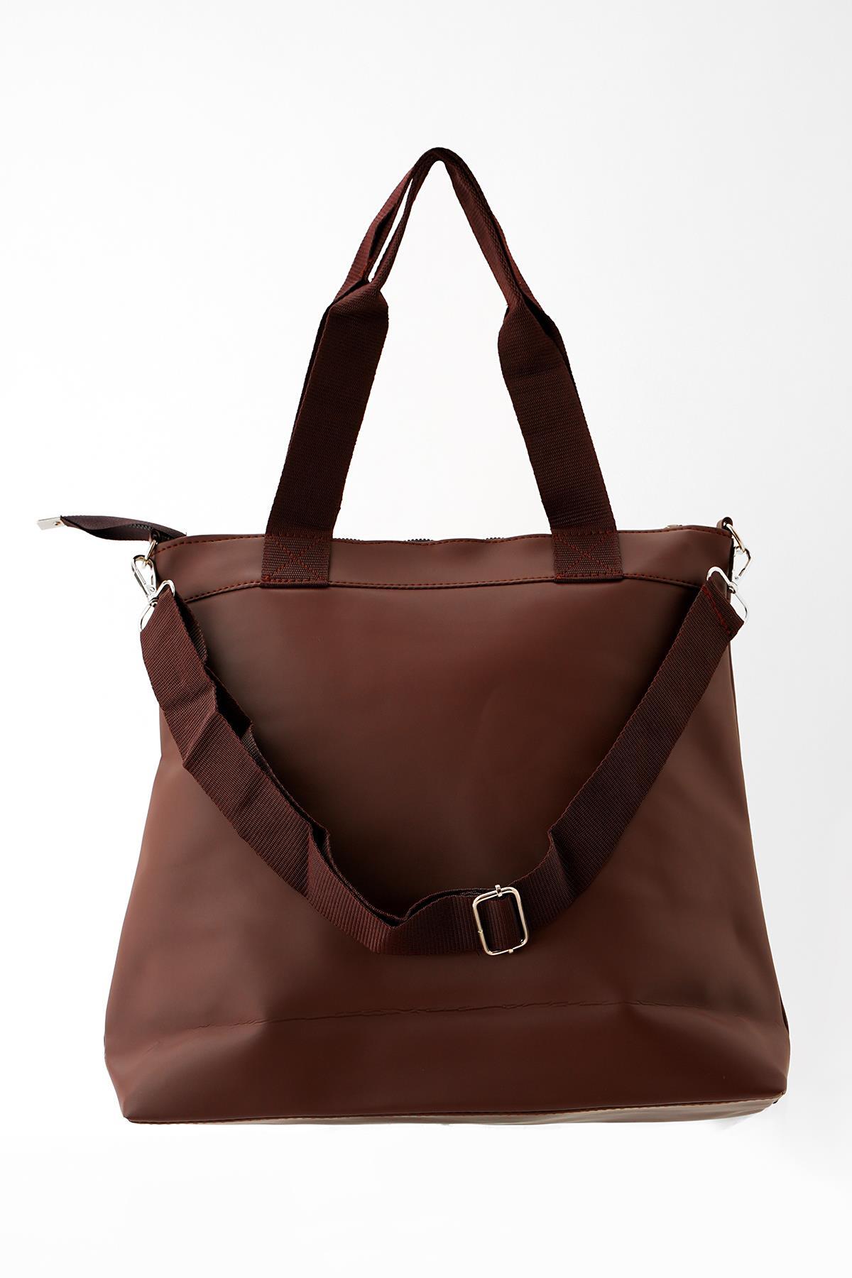 9311 Ön Cepli Kol Çantası Kahve - 3