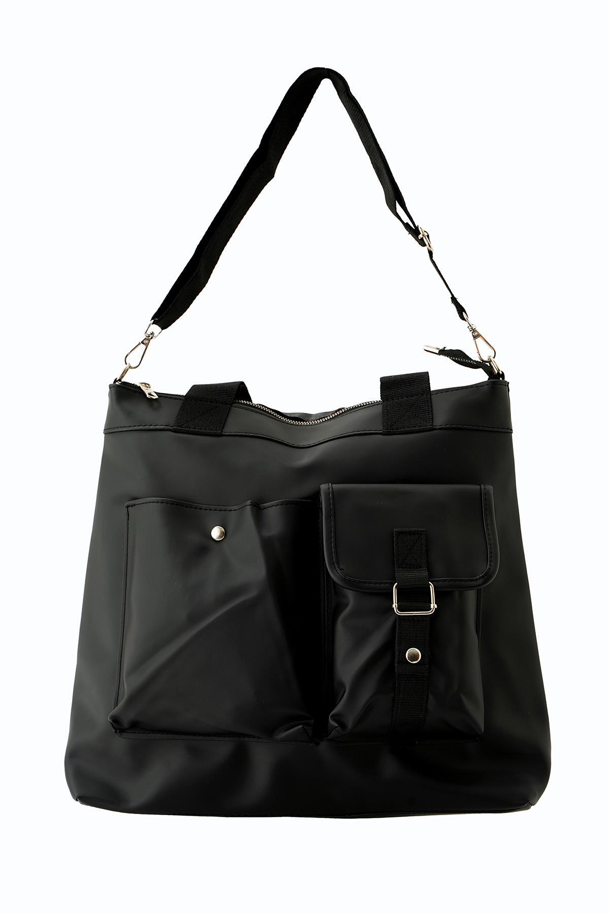 9311 Ön Cepli Kol Çantası Siyah - 4