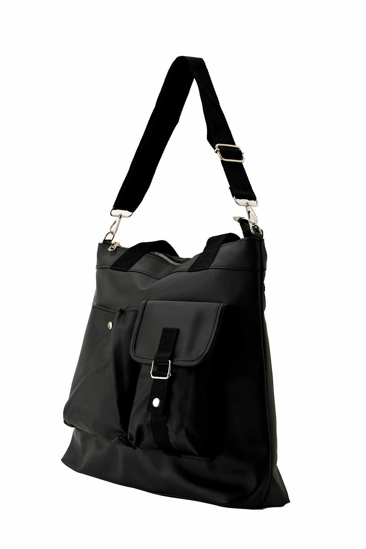 Siyah Ön Cepli Kol Çantası 9311 