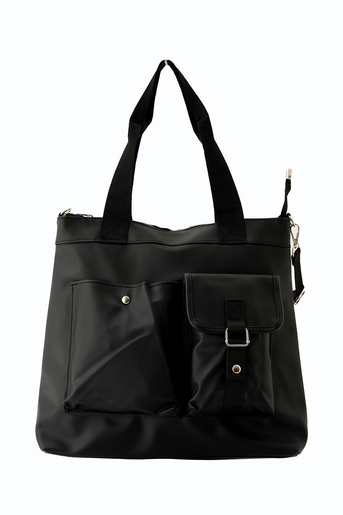 Siyah Ön Cepli Kol Çantası 9311 - 2