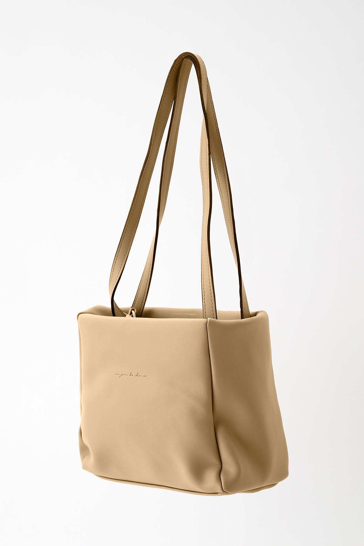 9316 Basic Saten Çanta Bej - 2