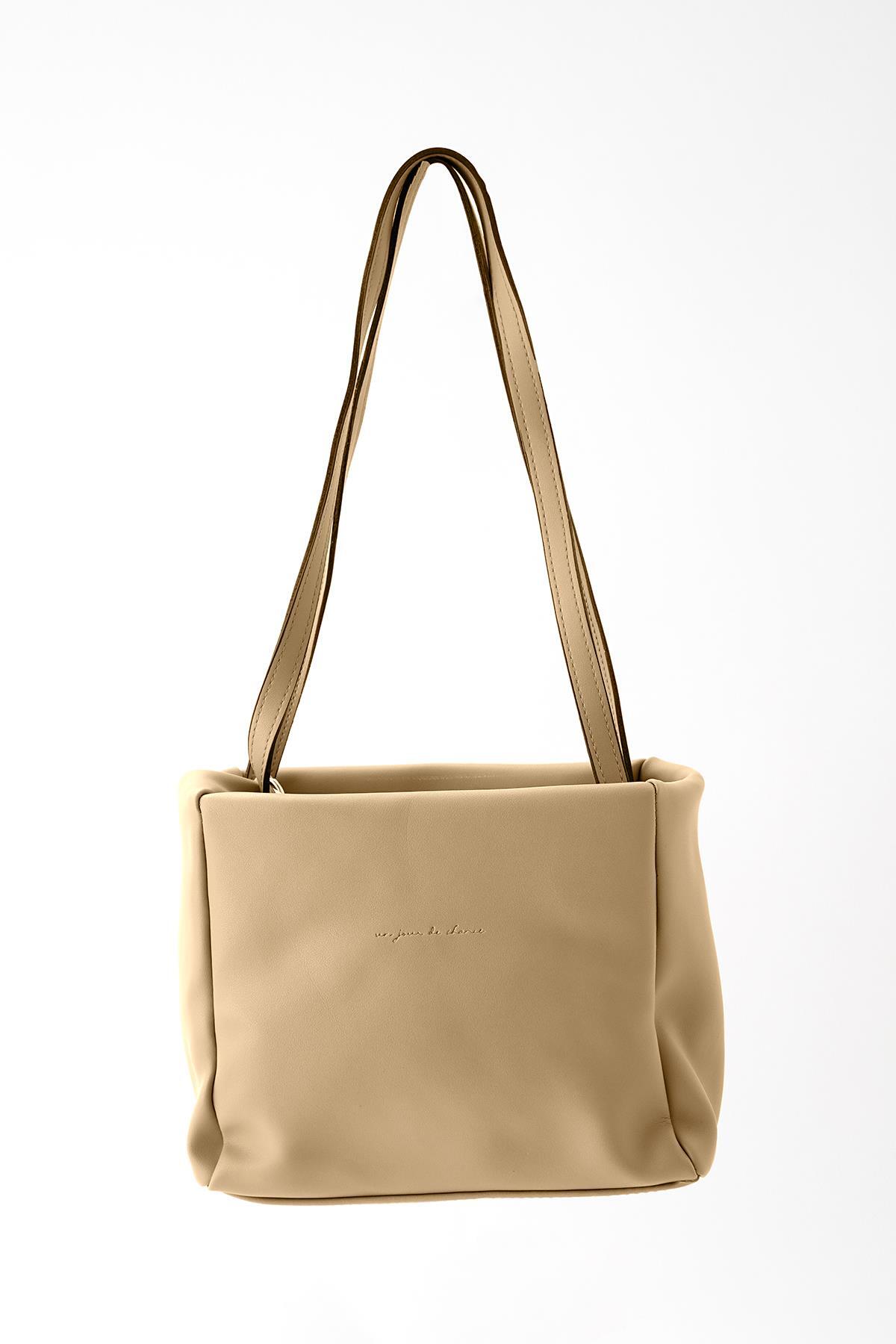 9316 Basic Saten Çanta Bej 