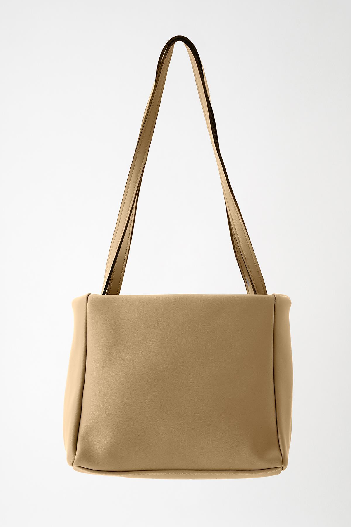 Bej Retro Deri Çanta 9316 - 4