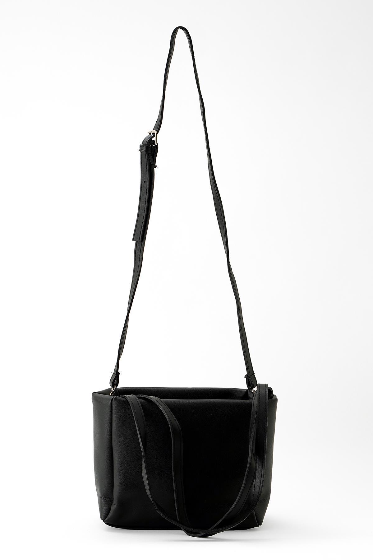 9316 Basic Saten Çanta Siyah - 4