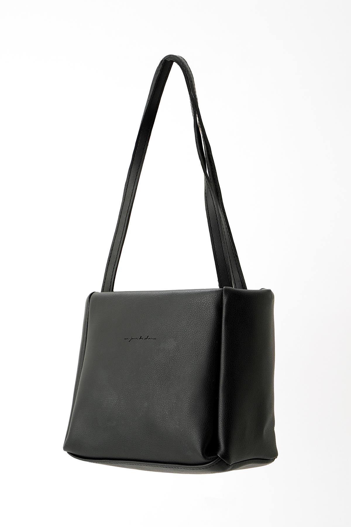 Siyah Retro Deri Çanta 9316 - 2