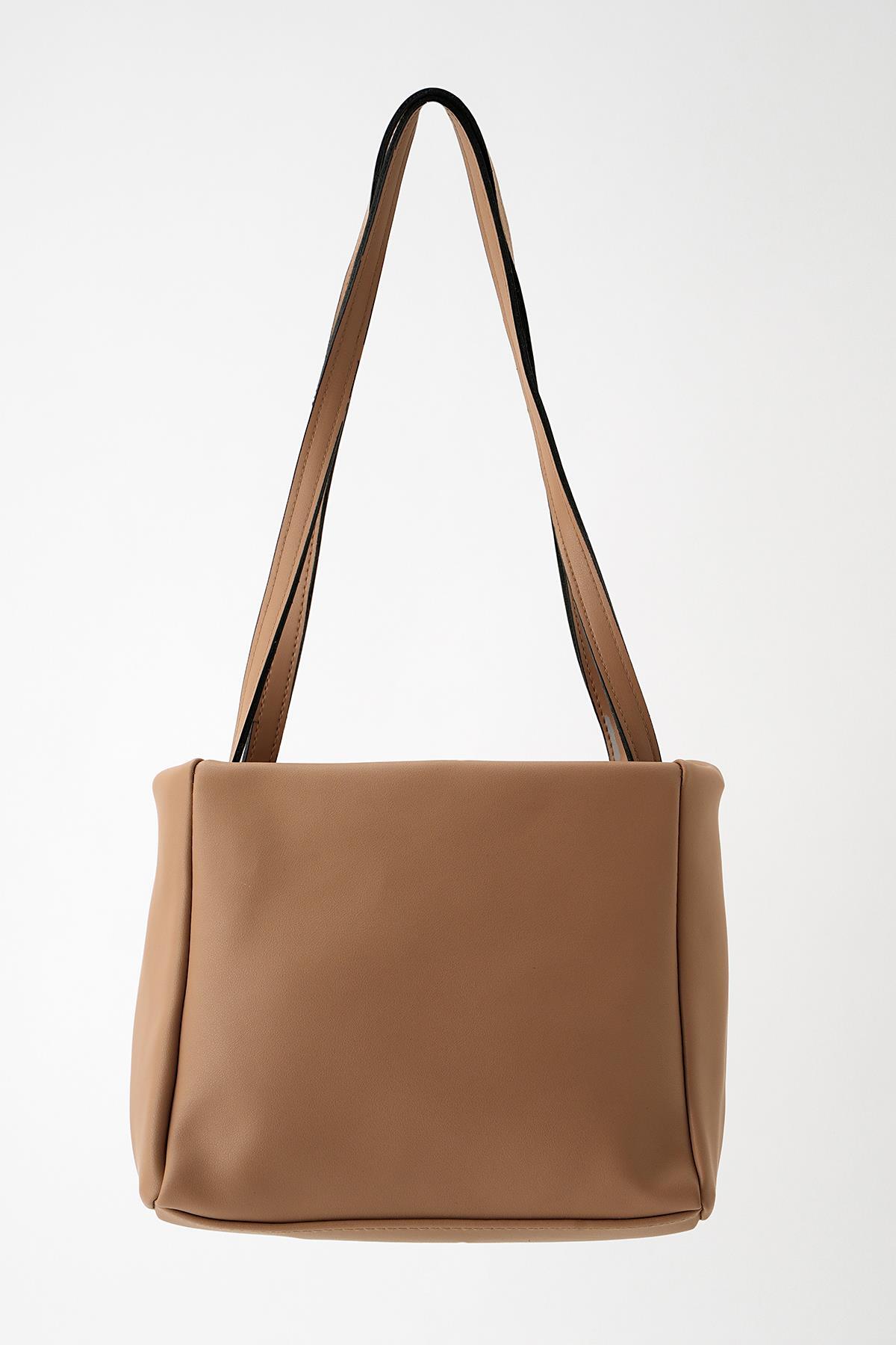 9316 Basic Saten Çanta Vizon - 4