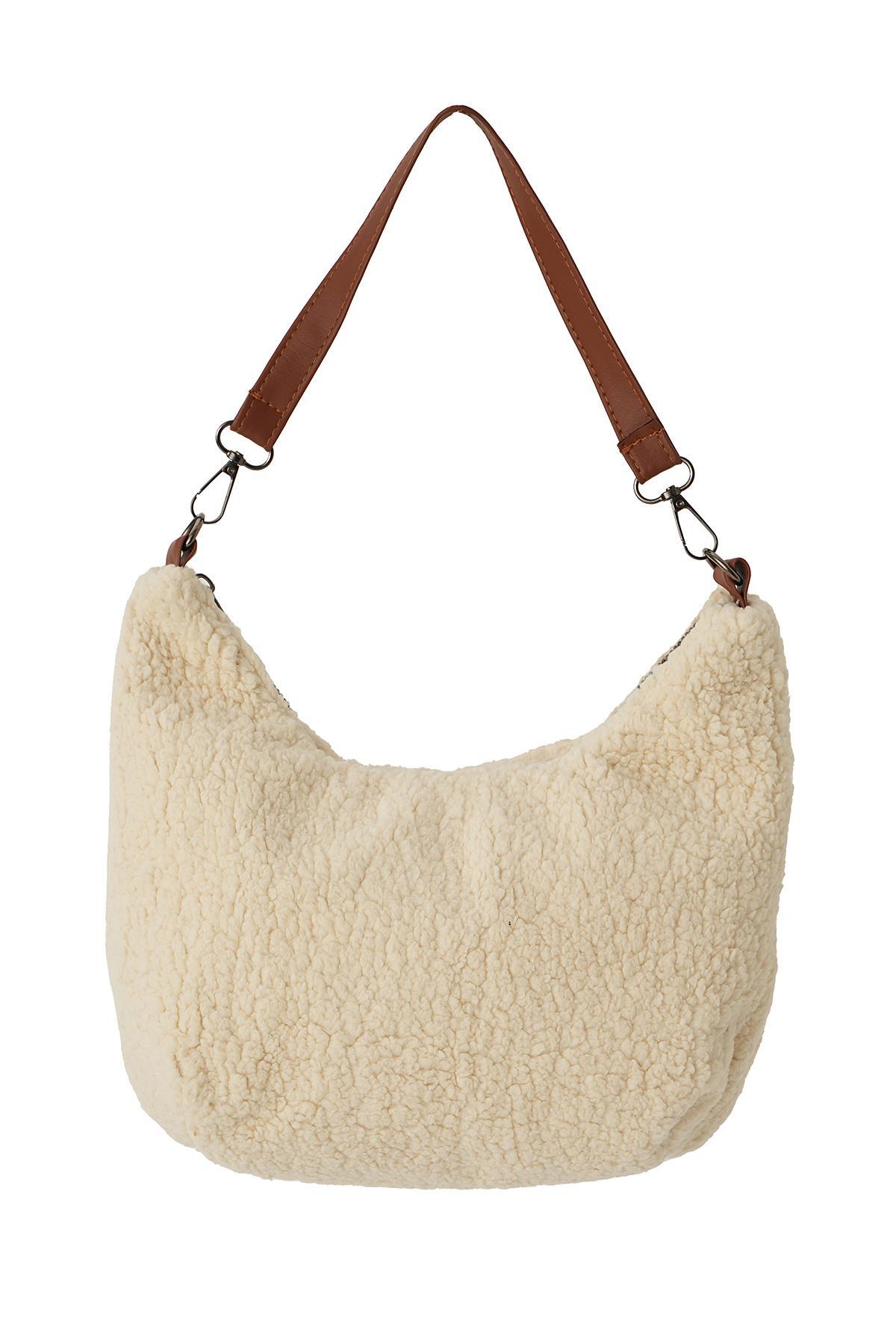 9318 Essentıal Kürklü Çanta Taba - 3