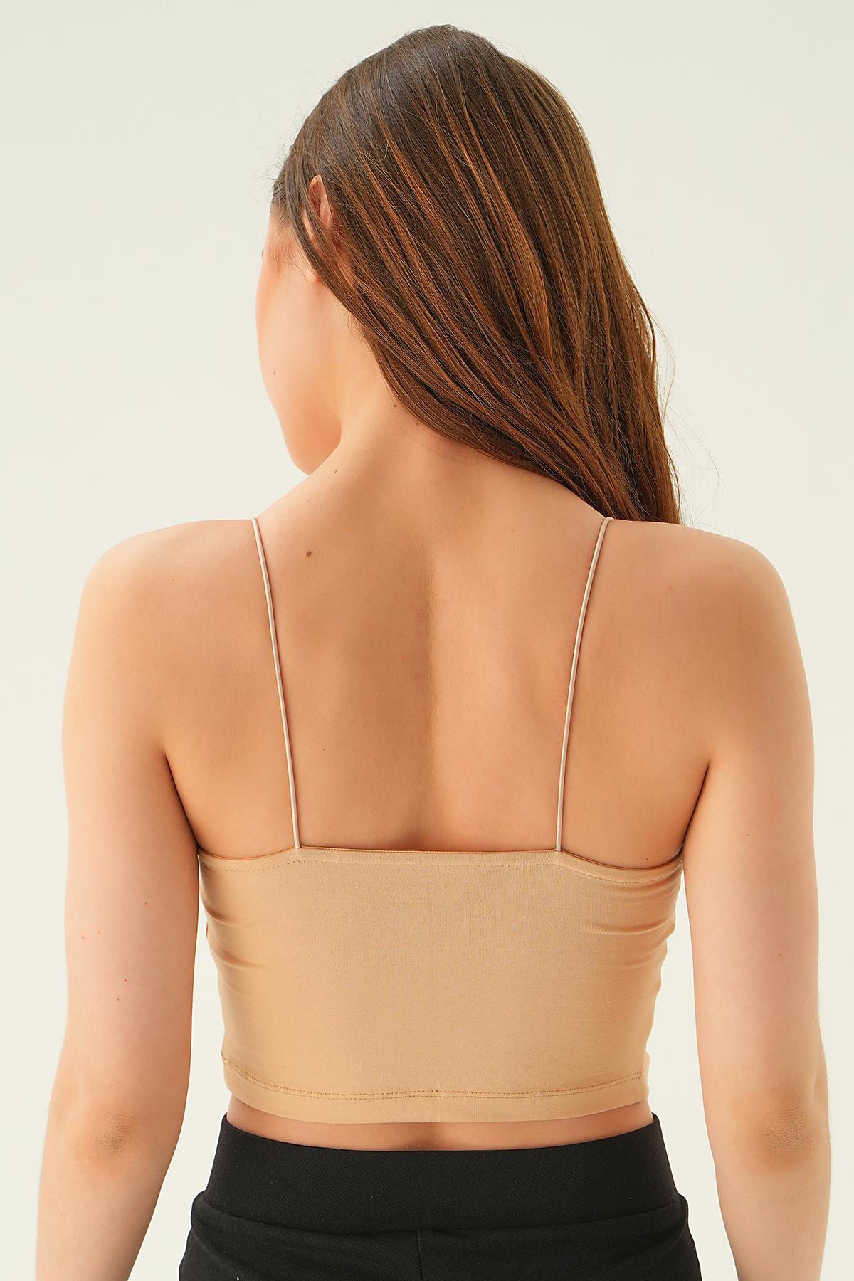 947 Askılı Kısa Atlet Bej - 4