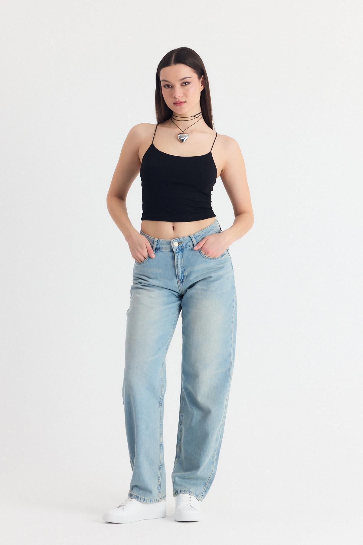 Siyah İnce Askılı Fitted Basic Atalet 947 - RAYS