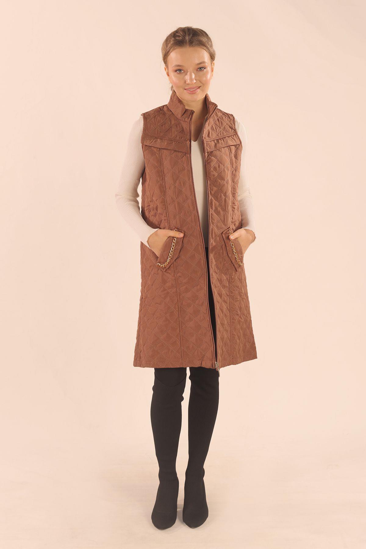 Taba Cep Zincir Detay Yelek 9525 - 7