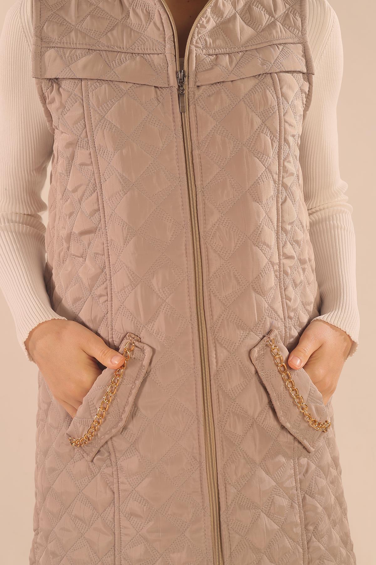 9525 Cep Zincir Detay Yelek Taş - 3