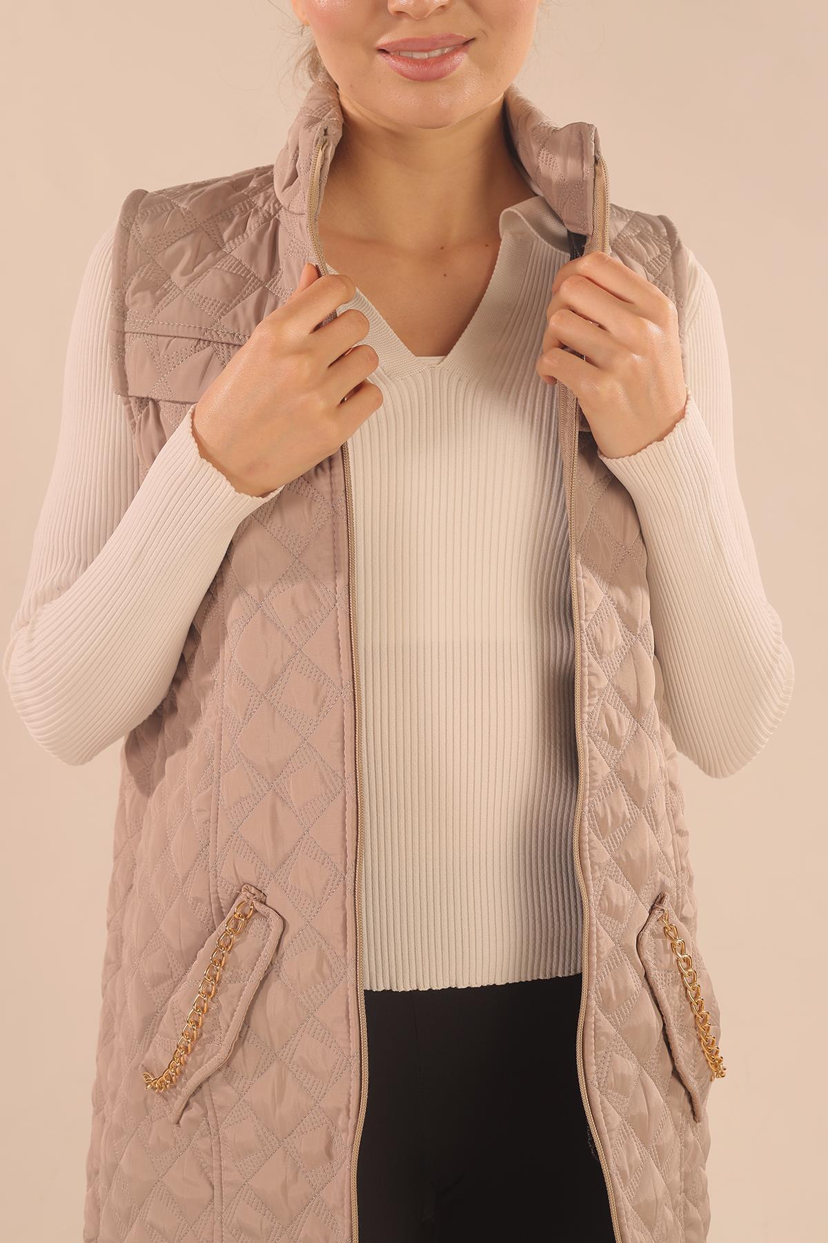 9525 Cep Zincir Detay Yelek Taş - 5